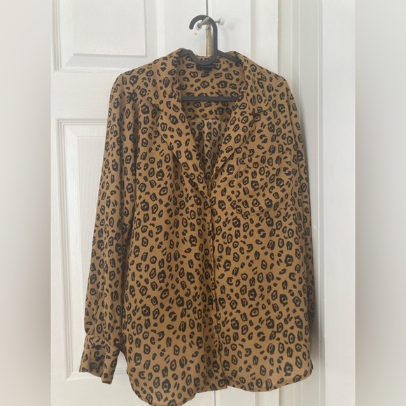 Who What Wear Leopard Print Blouse Top XXL - Picture 1 of 3